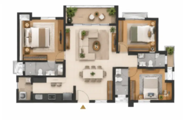 Spacious modern living space